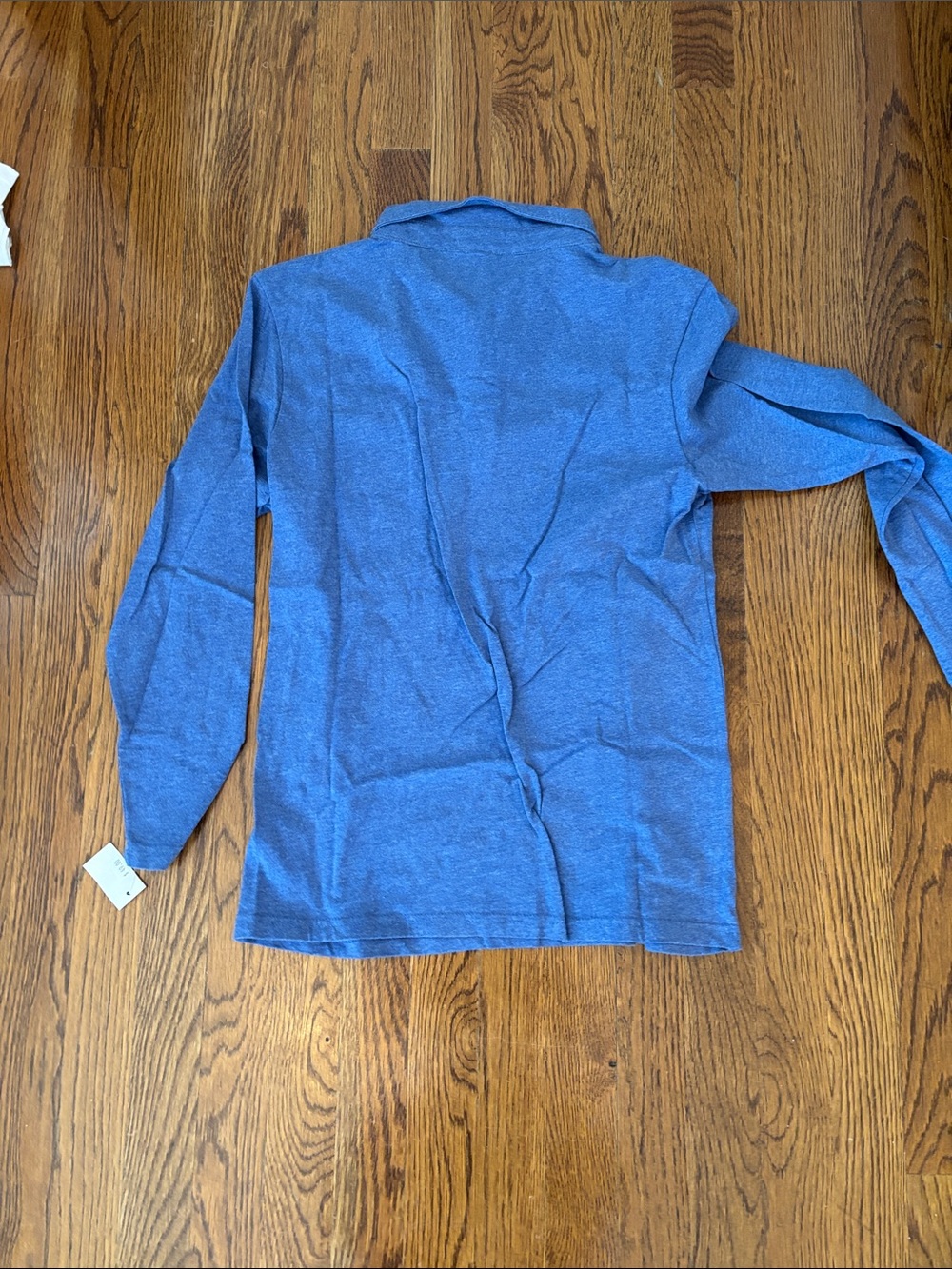 johnnie-O Boys Long Sleeve Polo Shirt in Blue with Green Logo - Picture 5 of 6